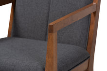 Load image into Gallery viewer, Baxton Studio Theresa Dark Grey and Walnut Effect 2-Piece Chair Set