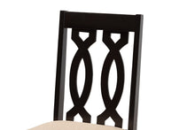 Load image into Gallery viewer, Baxton Studio Callie Modern and Contemporary Sand Fabric Upholstered and Dark Brown Finished Wood 7-Piece Dining Set