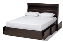 Load image into Gallery viewer, Baxton Studio Blaine Modern and Contemporary Dark Brown Finished Wood Queen Size 6-Drawer Platform Storage Bed