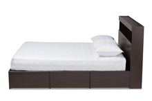 Load image into Gallery viewer, Baxton Studio Blaine Modern and Contemporary Dark Brown Finished Wood Queen Size 6-Drawer Platform Storage Bed