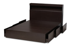 Load image into Gallery viewer, Baxton Studio Blaine Modern and Contemporary Dark Brown Finished Wood Queen Size 6-Drawer Platform Storage Bed