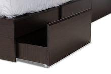 Load image into Gallery viewer, Baxton Studio Blaine Modern and Contemporary Dark Brown Finished Wood Queen Size 6-Drawer Platform Storage Bed