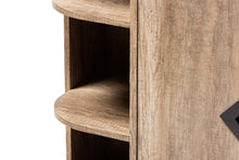Load image into Gallery viewer, Baxton Studio Wales Modern and Contemporary Rustic Oak Finished Wood 2-Door Shoe Storage Cabinet with Open Shelves