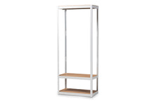 Load image into Gallery viewer, Baxton Studio Elton Modern and Contemporary White Finished Metal 3-Shelf Free-Standing Closet Storage Organizer