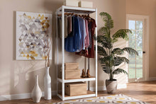 Load image into Gallery viewer, Baxton Studio Elton Modern and Contemporary White Finished Metal 3-Shelf Free-Standing Closet Storage Organizer