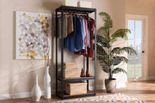 Load image into Gallery viewer, Baxton Studio Elton Modern and Contemporary Black Finished Metal 3-Shelf Free-Standing Closet Storage Organizer