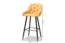 Load image into Gallery viewer, Baxton Studio Catherine Modern and Contemporary Tan Faux Leather Upholstered and Black Metal 4-Piece Bar Stool Set