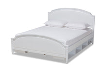 Load image into Gallery viewer, Baxton Studio Elise Classic and Traditional Transitional White Finished Wood Queen Size Storage Platform Bed