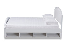 Load image into Gallery viewer, Baxton Studio Elise Classic and Traditional Transitional White Finished Wood Queen Size Storage Platform Bed