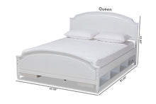 Load image into Gallery viewer, Baxton Studio Elise Classic and Traditional Transitional White Finished Wood Queen Size Storage Platform Bed