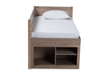 Load image into Gallery viewer, Baxton Studio Levon Modern and Contemporary Antique Oak Finished Wood 4-Drawer Twin Size Storage Bed