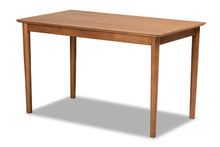 Load image into Gallery viewer, Baxton Studio Arvid Mid-Century Modern Tan Faux Leather Upholstered and Walnut Brown Finished Wood 4-Piece Dining Nook Set