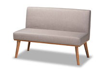 Load image into Gallery viewer, Baxton Studio Odessa Mid-Century Modern Grey Fabric Upholstered and Walnut Brown Finished Wood 4-Piece Dining Nook Set