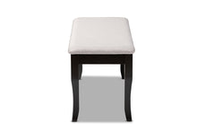 Load image into Gallery viewer, Baxton Studio Cornelie Modern and Contemporary Transitional Grey Fabric Upholstered and Dark Brown Finished Wood Dining Bench