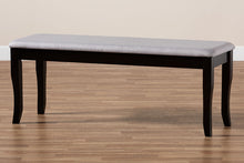 Load image into Gallery viewer, Baxton Studio Cornelie Modern and Contemporary Transitional Grey Fabric Upholstered and Dark Brown Finished Wood Dining Bench
