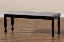 Load image into Gallery viewer, Baxton Studio Corey Modern and Contemporary Grey Fabric Upholstered and Dark Brown Finished Wood Dining Bench