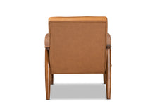 Load image into Gallery viewer, Baxton Studio Sorrento Mid-Century Modern Tan Faux Leather Upholstered and Walnut Brown Finished Wood Lounge Chair
