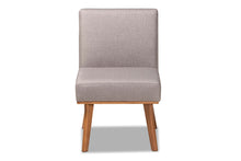 Load image into Gallery viewer, Baxton Studio Odessa Mid-Century Modern Grey Fabric Upholstered and Walnut Brown Finished Wood Dining Chair