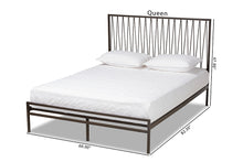 Load image into Gallery viewer, Baxton Studio Jeanette Modern and Contemporary Black Finished Metal Full Size Platform Bed