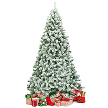 Load image into Gallery viewer, 7.5 Feet Snow Flocked Artificial Christmas Tree Hinged with 1346 Tip and Foldable Base