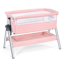 Load image into Gallery viewer, Portable Baby Bedside Sleeper with Adjustable Heights and Angle-Pink