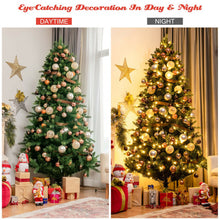 Load image into Gallery viewer, Artificial Christmas Tree with Ornaments and Pre-Lit Lights