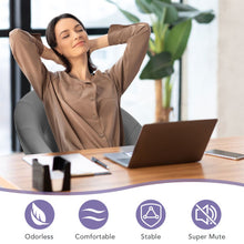 Load image into Gallery viewer, Adjustable Bar Stool Swivel Vanity Accent Chair with Round Tufted Back-Gray