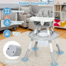 Load image into Gallery viewer, 6 in 1 Baby High Chair Infant Activity Center with Height Adjustment-Gray