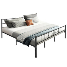 Load image into Gallery viewer, Metal Platform Bed Frame with Headboard Footboard Mattress Support-King Size