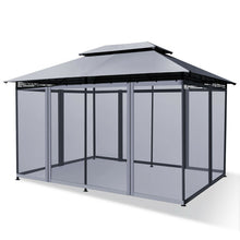 Load image into Gallery viewer, 10 Feet x 13 Feet Tent Canopy Shelter with Removable Netting Sidewall-Gray