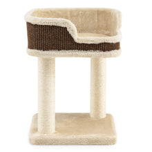 Load image into Gallery viewer, Multi-Level Cat Climbing Tree with Scratching Posts and Large Plush Perch-Beige
