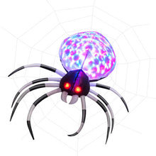 Load image into Gallery viewer, 3.5 Feet Wall Halloween Inflatable Spider with Multi-Color Lights and Built-In Blower