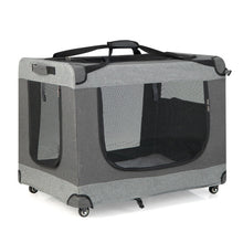 Load image into Gallery viewer, Portable Folding Cat Carrier with 4 Lockable Wheels-XL