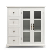 Load image into Gallery viewer, Buffet Sideboard Table Kitchen Storage Cabinet with Drawers and Doors-White