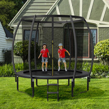 Load image into Gallery viewer, 10 Feet ASTM Approved Recreational Trampoline with Ladder-Black