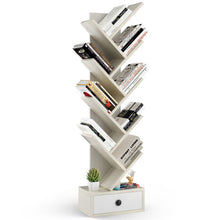 Load image into Gallery viewer, 10-Tier Tree Bookshelf with Drawer and Anti-Tipping Kit-Beige