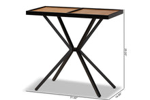 Load image into Gallery viewer, Baxton Studio Carlo Modern and Contemporary Walnut Finished Wood and Black Finished Metal Console Table