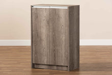 Load image into Gallery viewer, Baxton Studio Langston Modern and Contemporary Weathered Oak Finished Wood 2-Door Shoe Cabinet