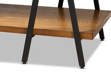 Load image into Gallery viewer, Baxton Studio Britton Rustic Industrial Walnut Finished Wood and Black Finished Metal Console Table