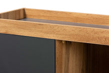 Load image into Gallery viewer, Baxton Studio Caspian Modern and Contemporary Two-Tone Grey and Oak Brown Finished Wood Shoe Cabinet