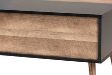 Load image into Gallery viewer, Baxton Studio Jensen Modern and Contemporary Two-Tone Black and Rustic Brown Finished Wood Lift Top Coffee Table with Storage Compartment