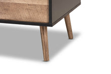 Load image into Gallery viewer, Baxton Studio Jensen Modern and Contemporary Two-Tone Black and Rustic Brown Finished Wood Lift Top Coffee Table with Storage Compartment