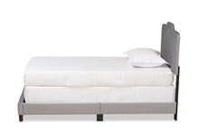 Load image into Gallery viewer, Baxton Studio Benjen Modern and Contemporary Glam Grey Velvet Fabric Upholstered Twin Size Panel Bed
