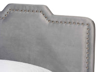 Load image into Gallery viewer, Baxton Studio Benjen Modern and Contemporary Glam Grey Velvet Fabric Upholstered Twin Size Panel Bed
