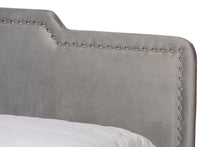 Load image into Gallery viewer, Baxton Studio Benjen Modern and Contemporary Glam Grey Velvet Fabric Upholstered Full Size Panel Bed