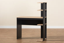 Load image into Gallery viewer, Baxton Studio Callahan Modern and Contemporary Two-Tone Dark Grey and Oak Finished Wood Desk with Shelves