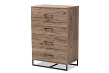 Load image into Gallery viewer, Baxton Studio Daxton Modern and Contemporary Rustic Oak Finished Wood 4-Drawer Storage Chest