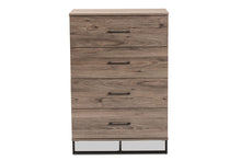 Load image into Gallery viewer, Baxton Studio Daxton Modern and Contemporary Rustic Oak Finished Wood 4-Drawer Storage Chest