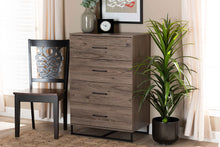 Load image into Gallery viewer, Baxton Studio Daxton Modern and Contemporary Rustic Oak Finished Wood 4-Drawer Storage Chest