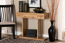 Load image into Gallery viewer, Baxton Studio Otis Modern and Contemporary Oak Brown Finished Wood 3-Drawer Console Table